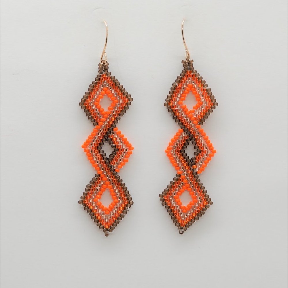 Orange Twist Earrings